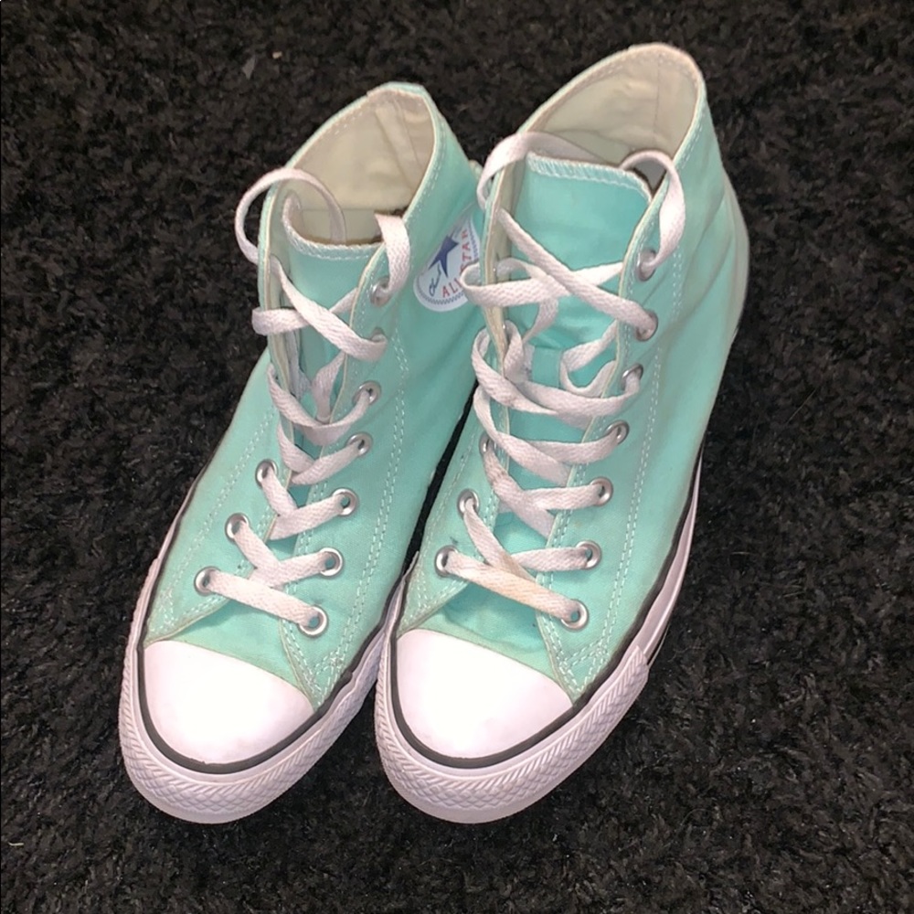 Mint high top converse